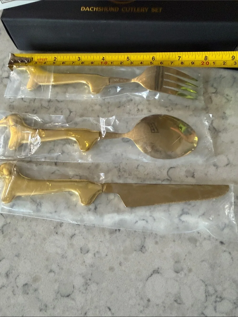 Dachshund‎ Cutlery 3 Piece Set Dog Lover Gift Fork Spoon Novelty Flatware